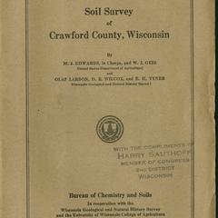 Soil survey of Crawford County, Wisconsin