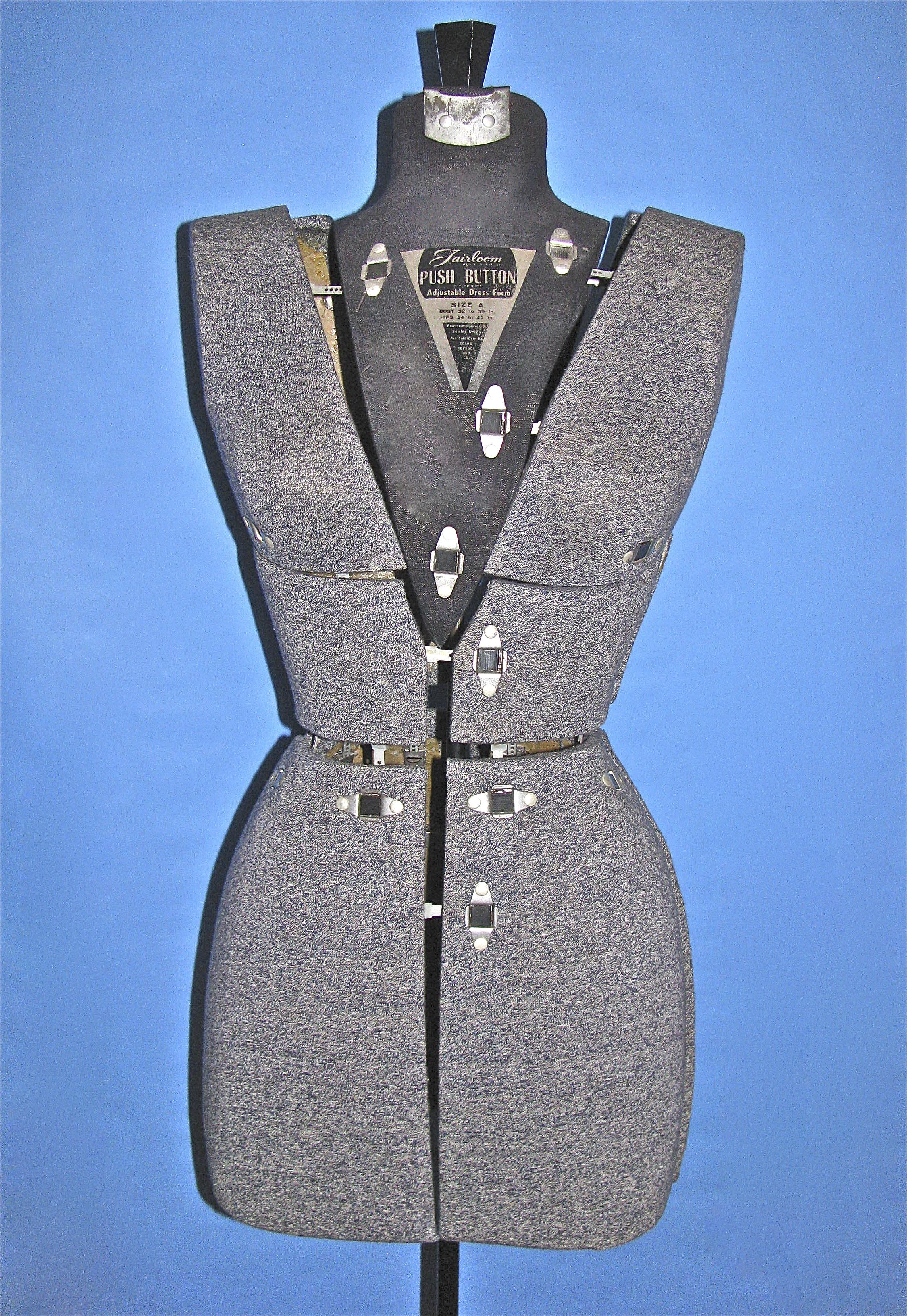 Fairloom push button adjustable dress form - UWDC - UW-Madison