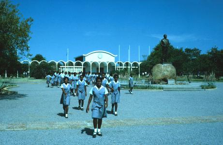 Students at National Parliament Building