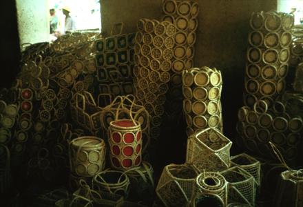 Locally-Made Baskets and Mats for Sale in Zoma Market in Tananarive