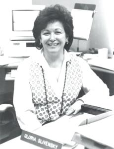Gloria Silvensky at her desk