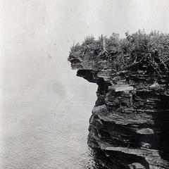 Sea caves at Devils Island lighthouse
