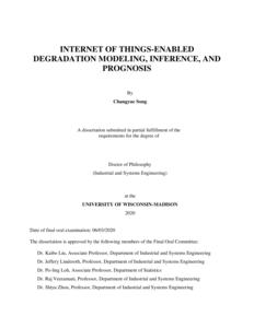 Internet of Things-enabled degradation modeling, inference, and prognosis