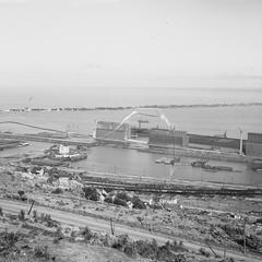 Panoramic view of the Duluth-Superior harbor