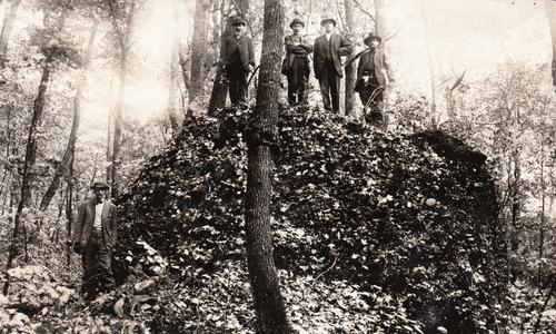 Miners on a mound