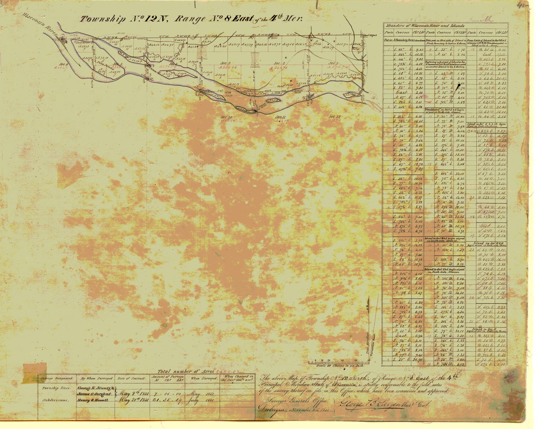 [Public Land Survey System map: Wisconsin Township 12 North, Range 08 East]