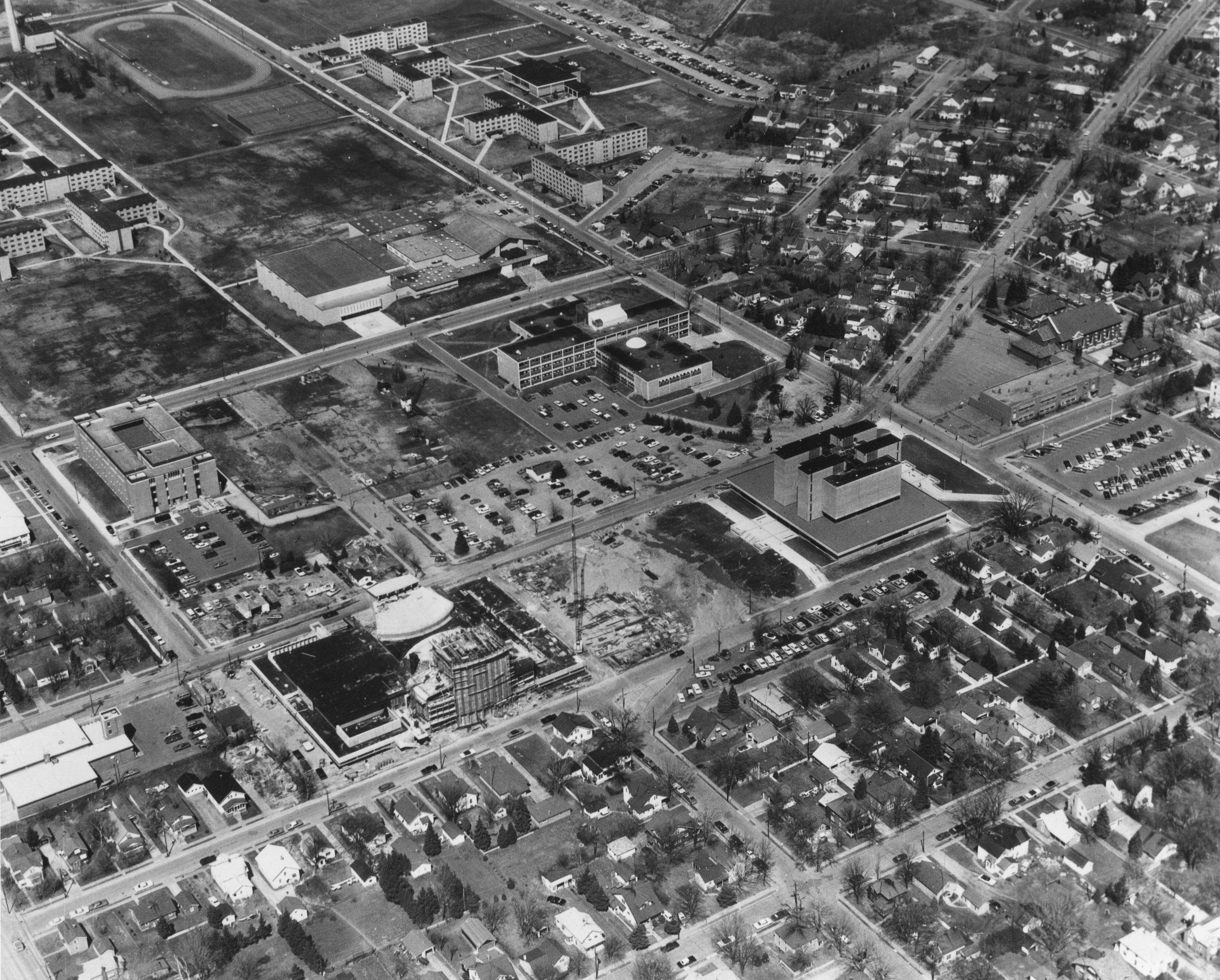 ‎Aerial view of Wisconsin State UniversityStevens Point, 1970 UWDC