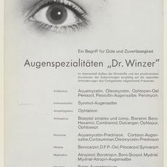 Dr. Winzer advertisement