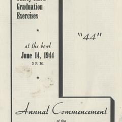 Annual commencement of the Lincoln High School, Manitowoc, Wisconsin : the thirty-third graduation exercises at the bowl, June 14, 1944