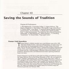 Saving the sounds of tradition