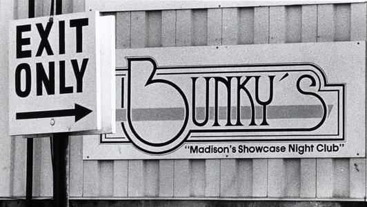 Bunkey's Night Club sign