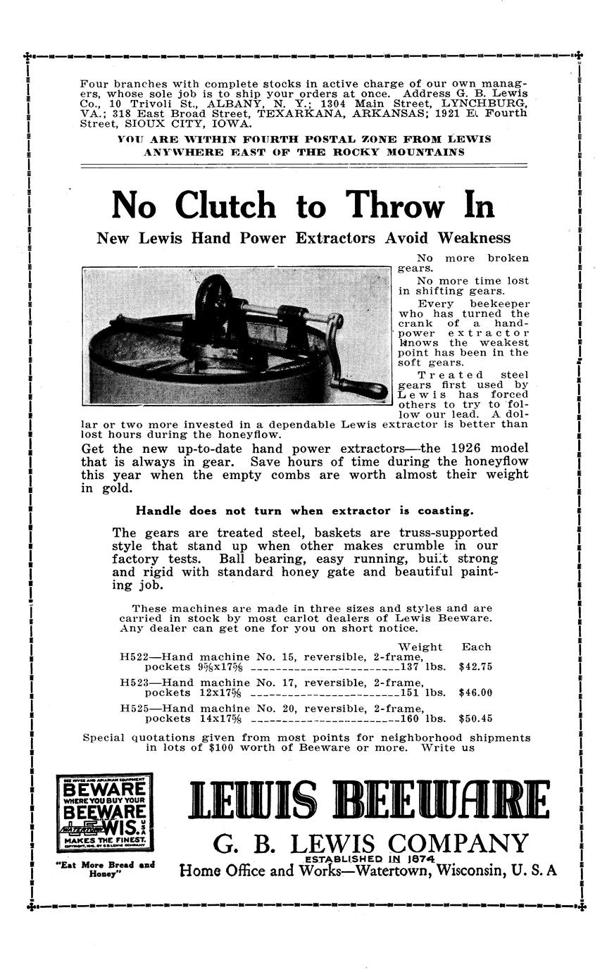 Wisconsin beekeeping Vol. 3 January, 1926/December, 1926 Full view