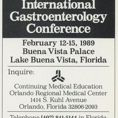 10th Annual International Gastroenterology Conference advertisement