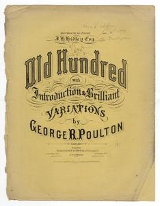 Old hundred with introduction and brilliant variations
