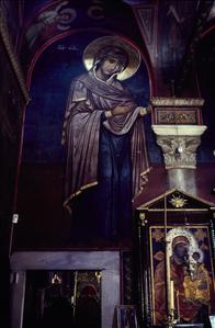 Narthex fresco in the Catholicon at Pantocrator