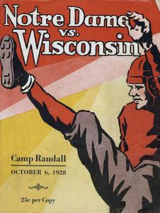 1928 Notre Dame vs. Wisconsin Football Program