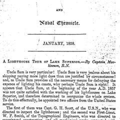 A lighthouse tour of Lake Superior, from The nautical magazine and naval chronicle Vol. XXVII, No. 1
