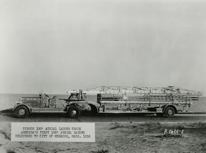 The first 100-foot aerial ladder truck