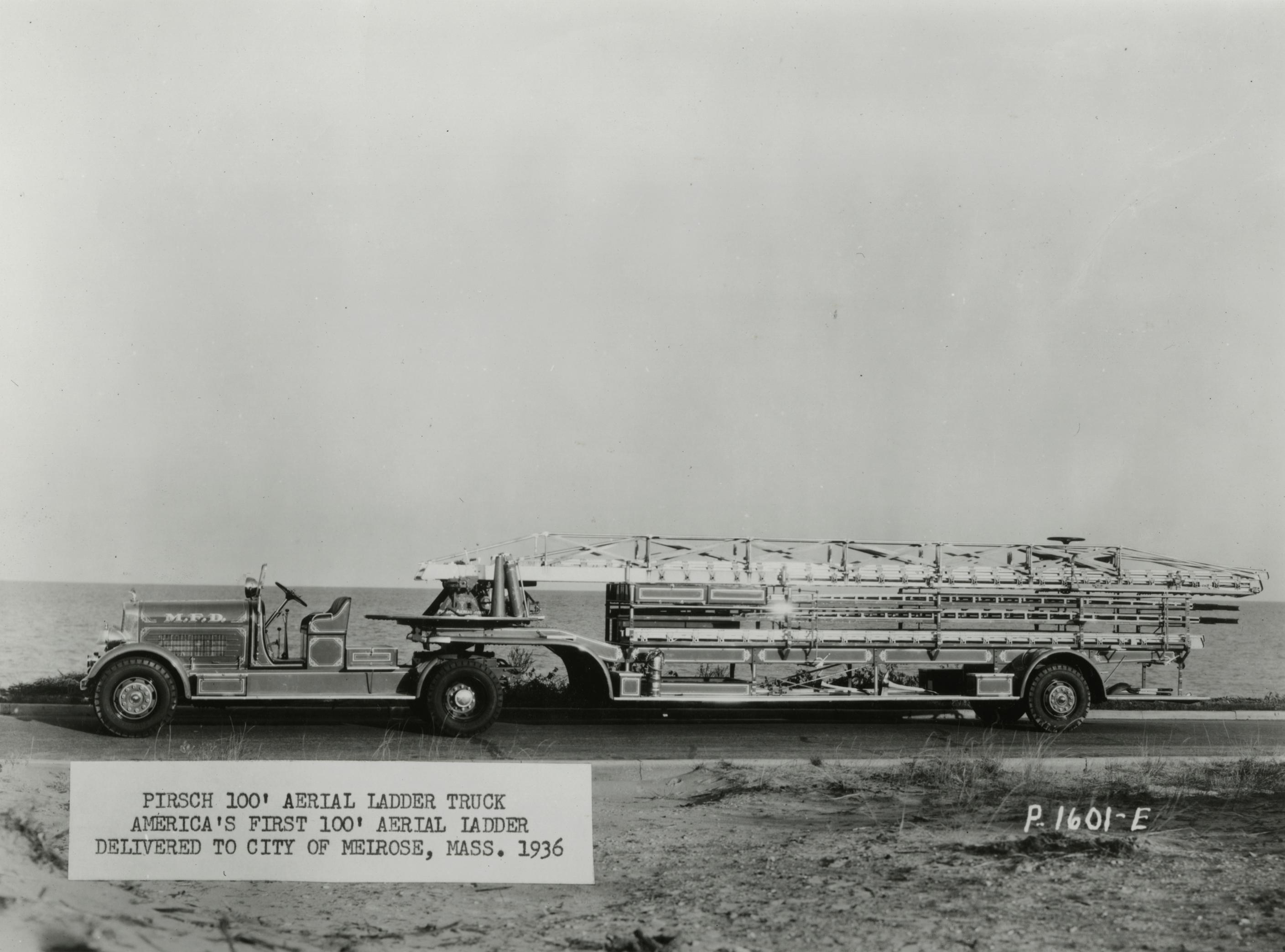 ‎The first 100-foot aerial ladder truck - UWDC - UW-Madison Libraries