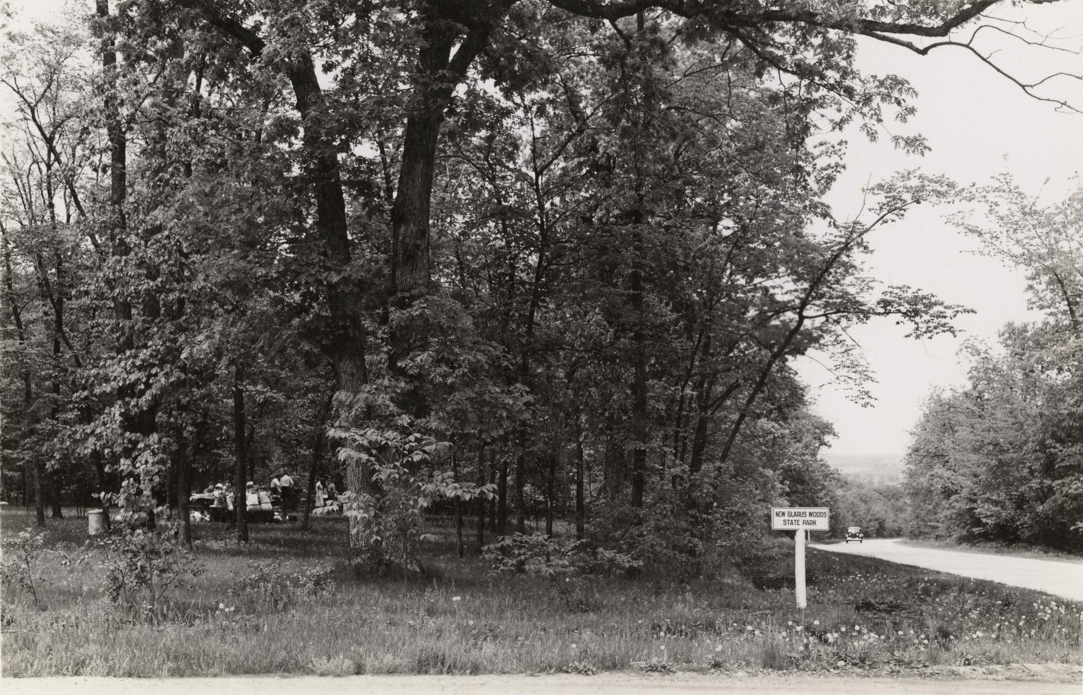 ‎New Glarus Woods State Park sign UWDC UWMadison Libraries
