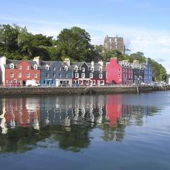 Isle of Mull, sea front of the town of Tobermory