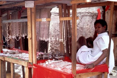 Salesman Selling Silver Jewelry from Mauritania