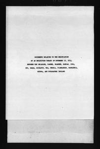 Documents relating to the negotiation of an unratified treaty of November 12, 1833, between the Delaware, Pawnee, Shawnee, Kansas, Iowa, Oto, Omaha, Kickapoo, Wea, Peoria, Piankashaw, Kaskaskia, Ottowa, and Potawatomi Indians