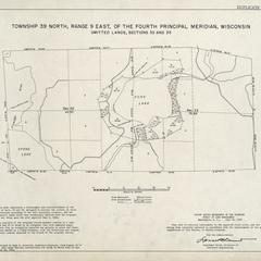 [Public Land Survey System map: Wisconsin Township 39 North, Range 09 East]
