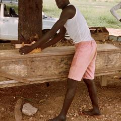 Carpenter Working Under Mango Tree in Tumu