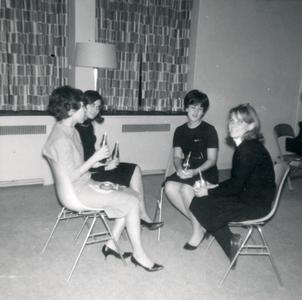 Phi Sigma Sigma women chatting