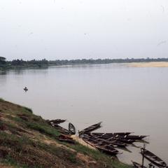 Canoes on Niger River