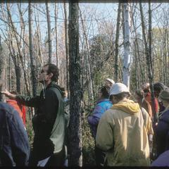 Group at Black ash swamp near Brule River, McDougal Springs area