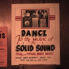 Poster for Bob Mathiowetz's polka band, The Solid Sound