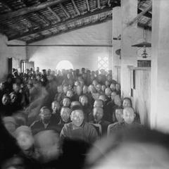 Crowd at a chapel dedication in Shiu.