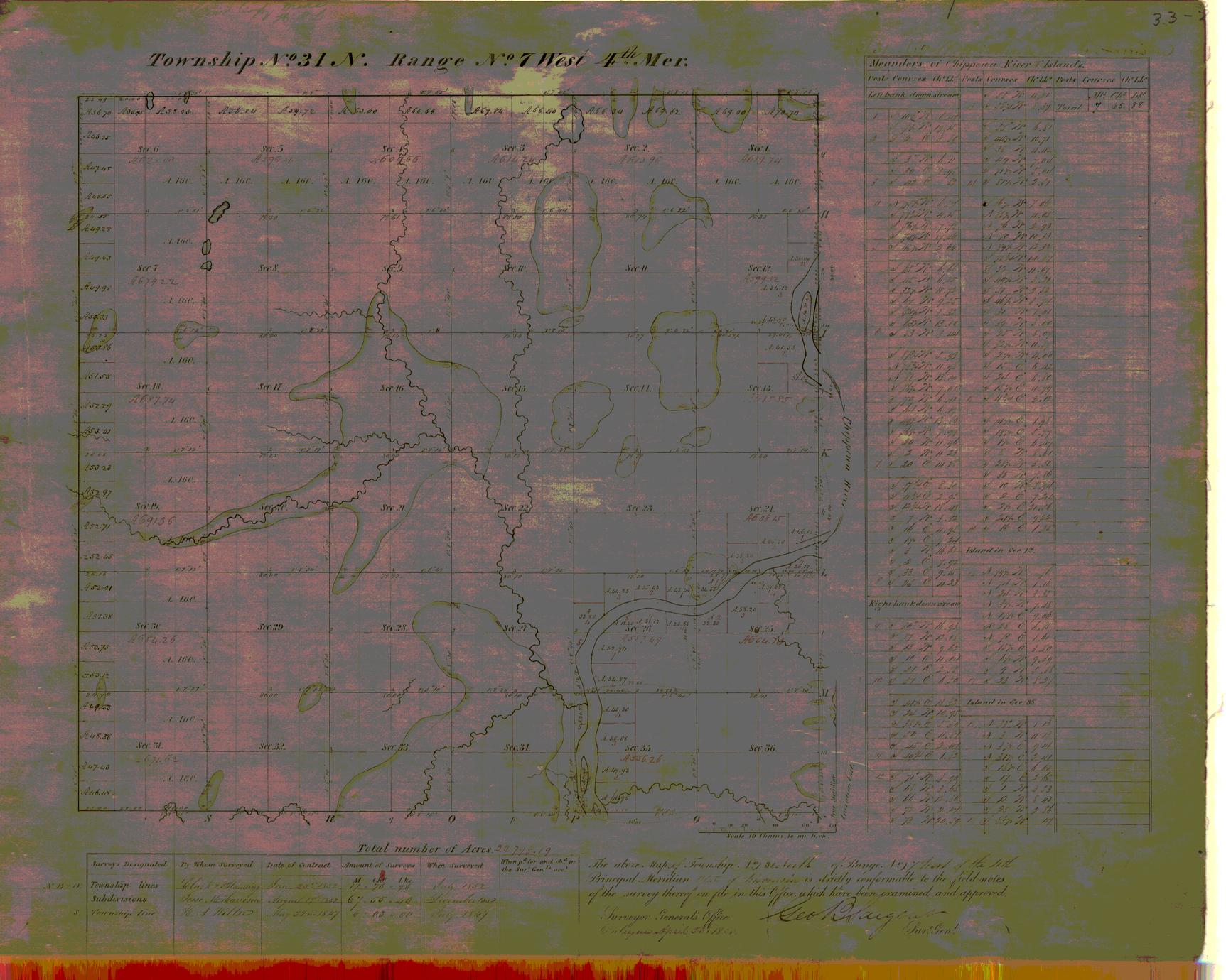 [Public Land Survey System map: Wisconsin Township 31 North, Range 07 West]