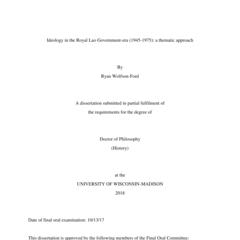 Ideology in the Royal Lao Government-era (1945-1975): a thematic approach