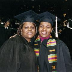 Two students at 2005 graduation
