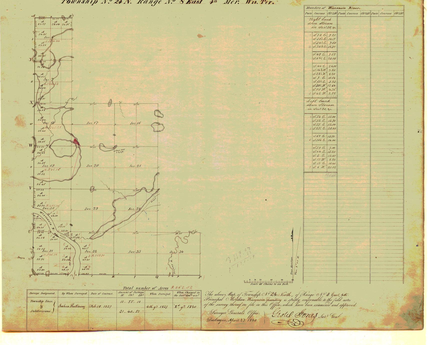 [Public Land Survey System map: Wisconsin Township 24 North, Range 08 East]