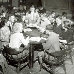 International and American students in The Rathskeller