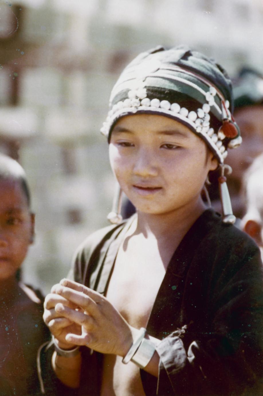 Akha girl in the village of Phate in Houa Khong Province