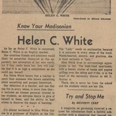 Know your Madisonian - Helen C. White