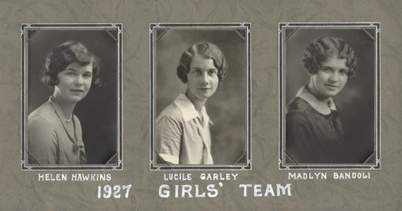 Women's debate team, affirmative, 1927
