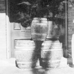 Beer Barrels Outside a Frat