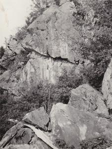 Diabase and granite cliff