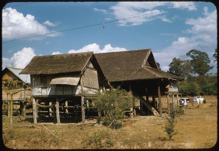 Lao houses on stilts