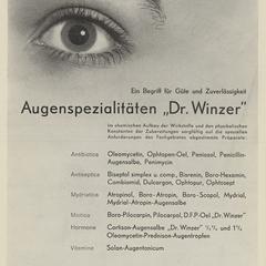 Dr. Winzer advertisement
