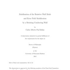Stabilization of the Resistive Wall Mode and Error Field Modification by a Rotating Conducting Wall