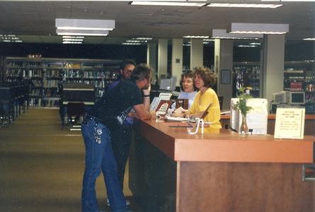 Front desk of the library