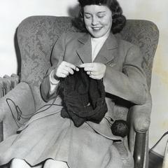 Woman knitting