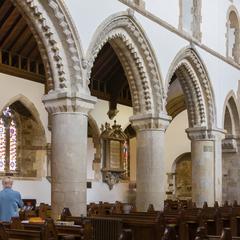 Wimborne Minster north side of nave